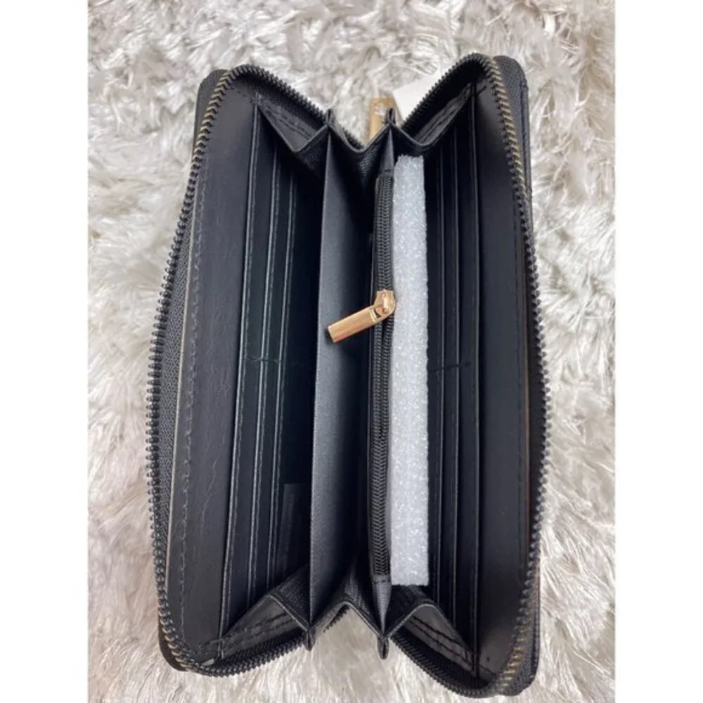 Design Wallet Chain Detail‎ 12 Card Slots Black